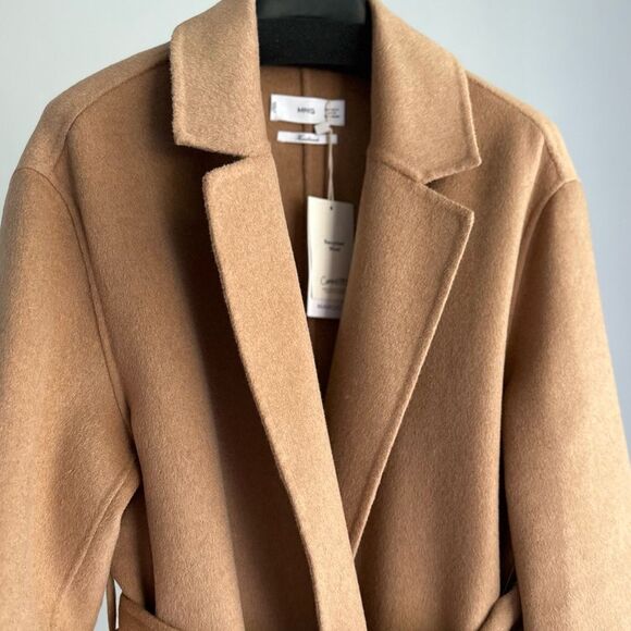 Mango Wool Blend Belted Coat Bloggers Fav S - Picture 3 of 17